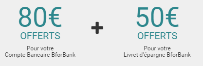 #BonPlan : 130€ offerts jusqu'à ce soir minuit (lundi 15 juin) chez @BforBank !